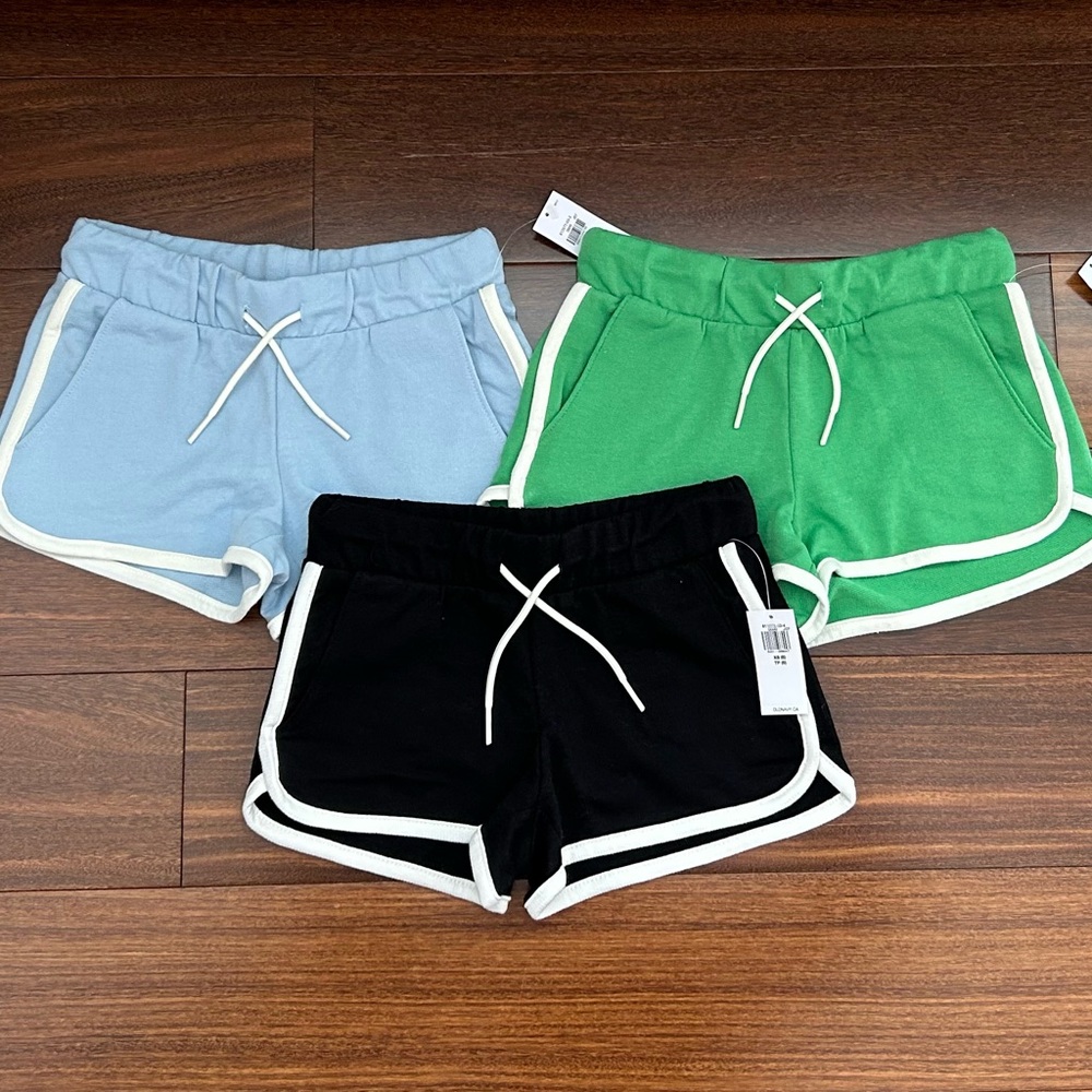 BNWT Old Navy Kids' Shorts Trio - Black, Green, Blue